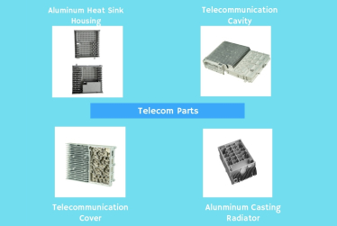 La Aplicación de piezas de telecomunicaciones de aluminio